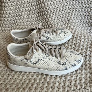 Cole Haan tennis shoes sneakers snakeskin snake print